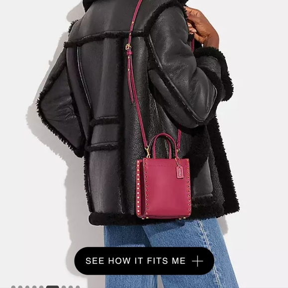 NWT Coach Mini Cashin Crystal Rivets Satchel - Picture 5 of 8